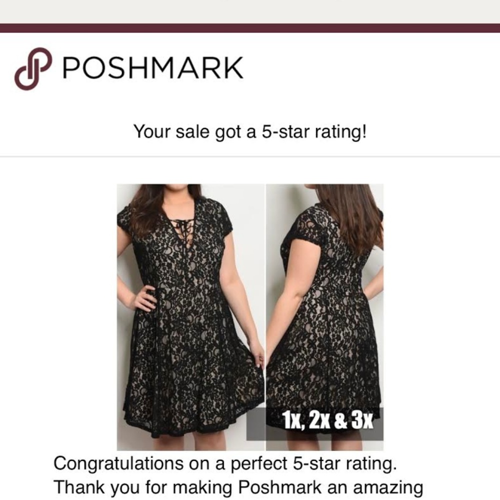 1 LEFT! BLACK LACE PLUS SIZE NUDE UNDERLY DRESS - Picture 4 of 7